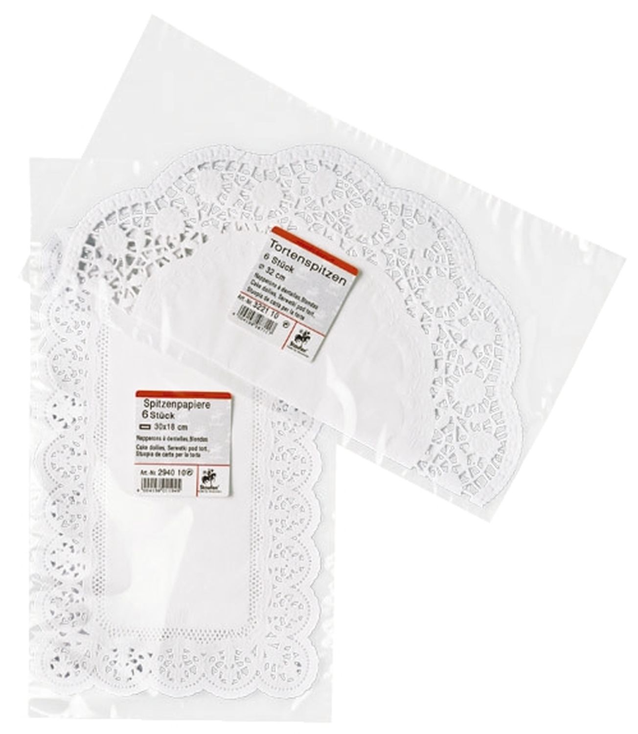 Tortenspitzen - Ø 9 cm, 24 Stück, weiß Tortenspitzen - Ø 9 cm, 24 Stück, weiß