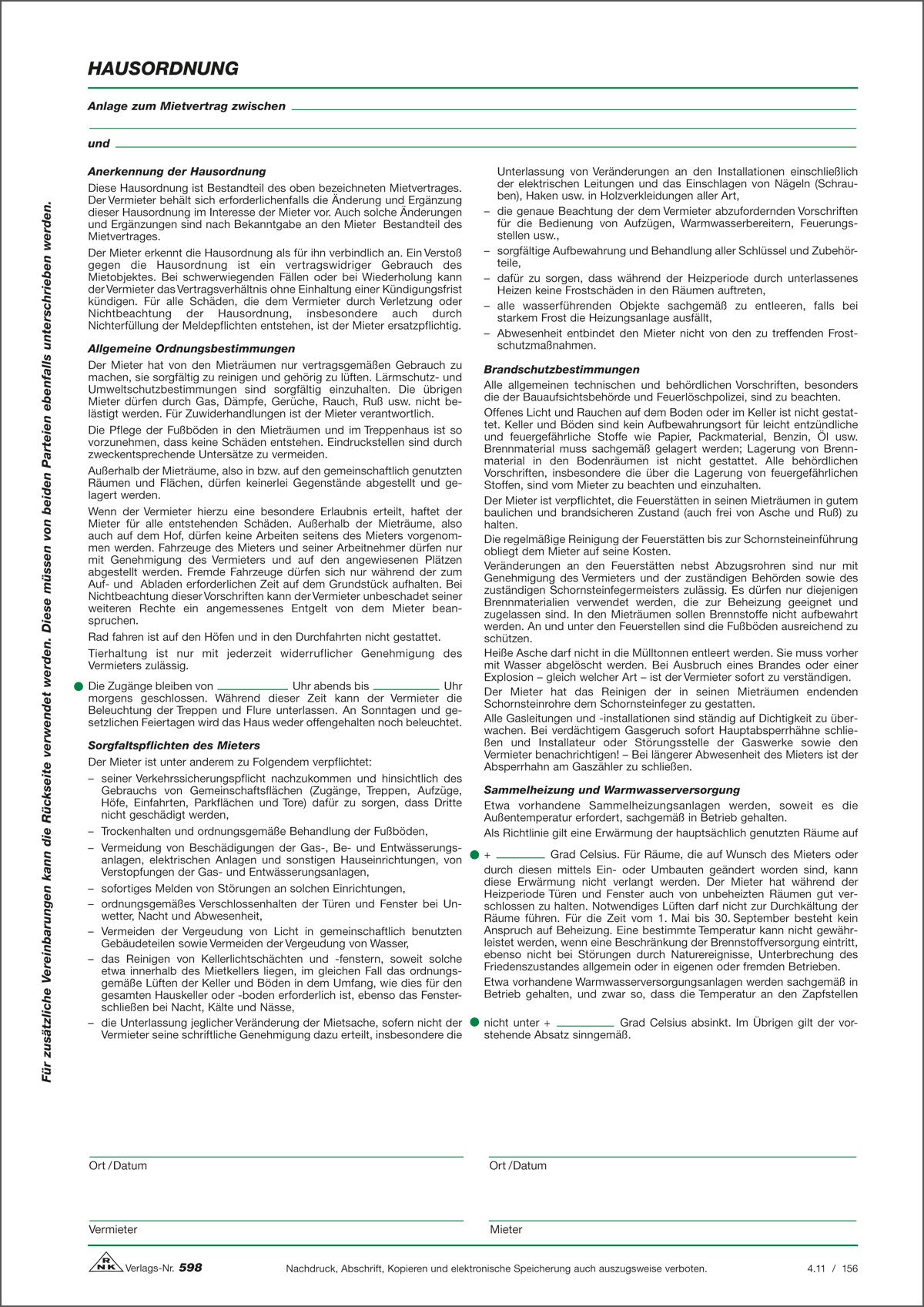 Mietvertrag für Gewerberäume, 6 Seiten, gefalzt auf DIN A4, 10 Stück Mietvertrag für Gewerberäume, 6 Seiten, gefalzt auf DIN A4, 10 Stück