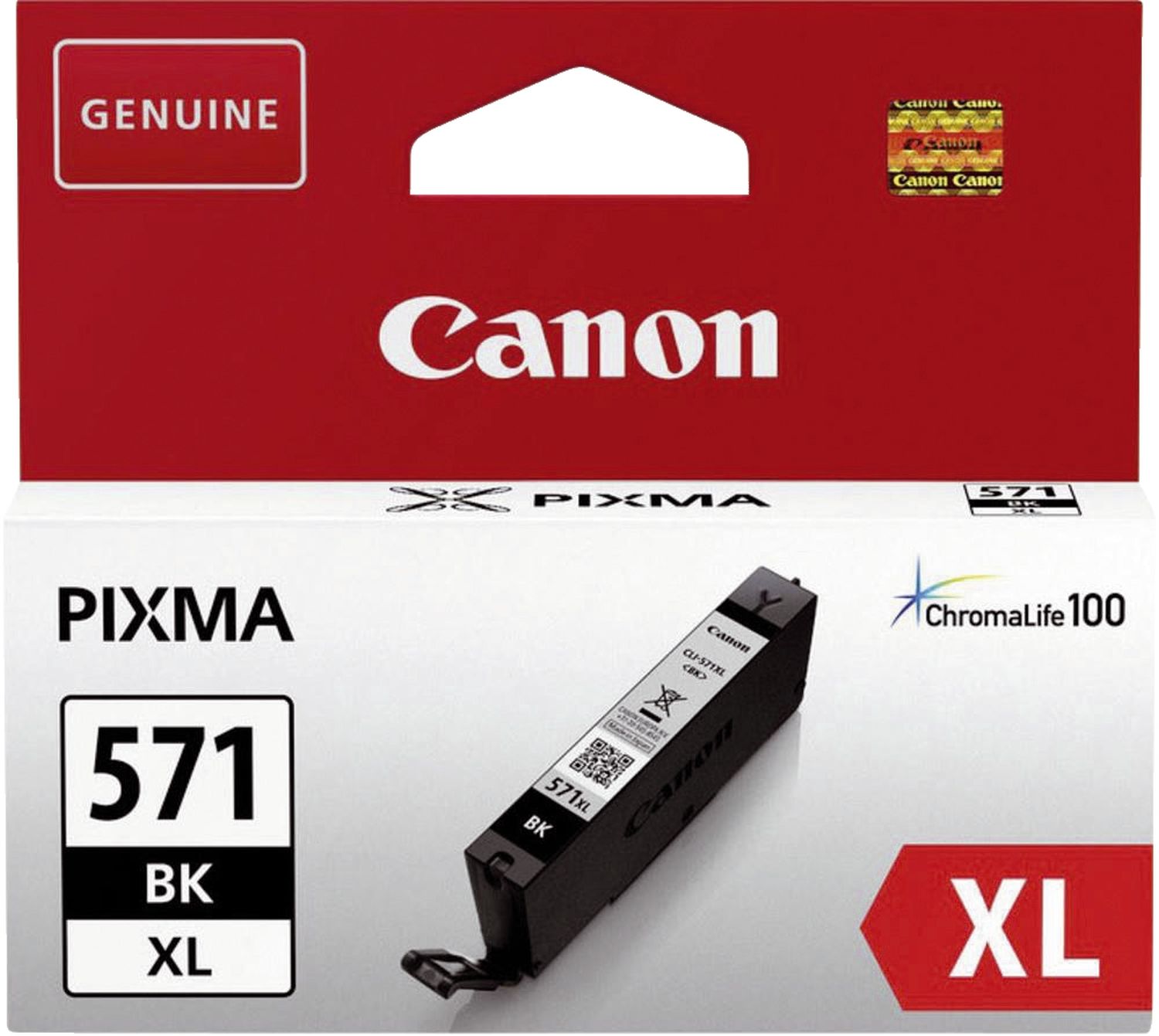 Original Canon Tintenpatrone schwarz High-Capacity (0331C001,0331C001AA,331C001,331C001AA,CLI-571BKXL,CLI-571XLBK)