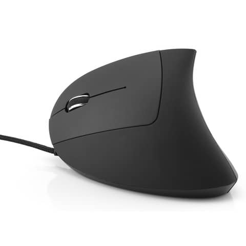 Maus MediaRange MROS231, für Linkshänder, kabelgebunden, 6 Tasten, 2.400 dpi, schwarz