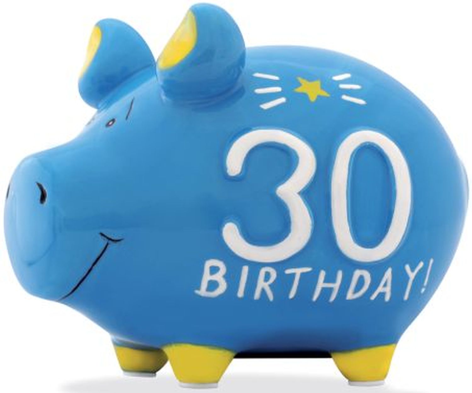 Spardose Schwein "30 Birthday" - Keramik, klein