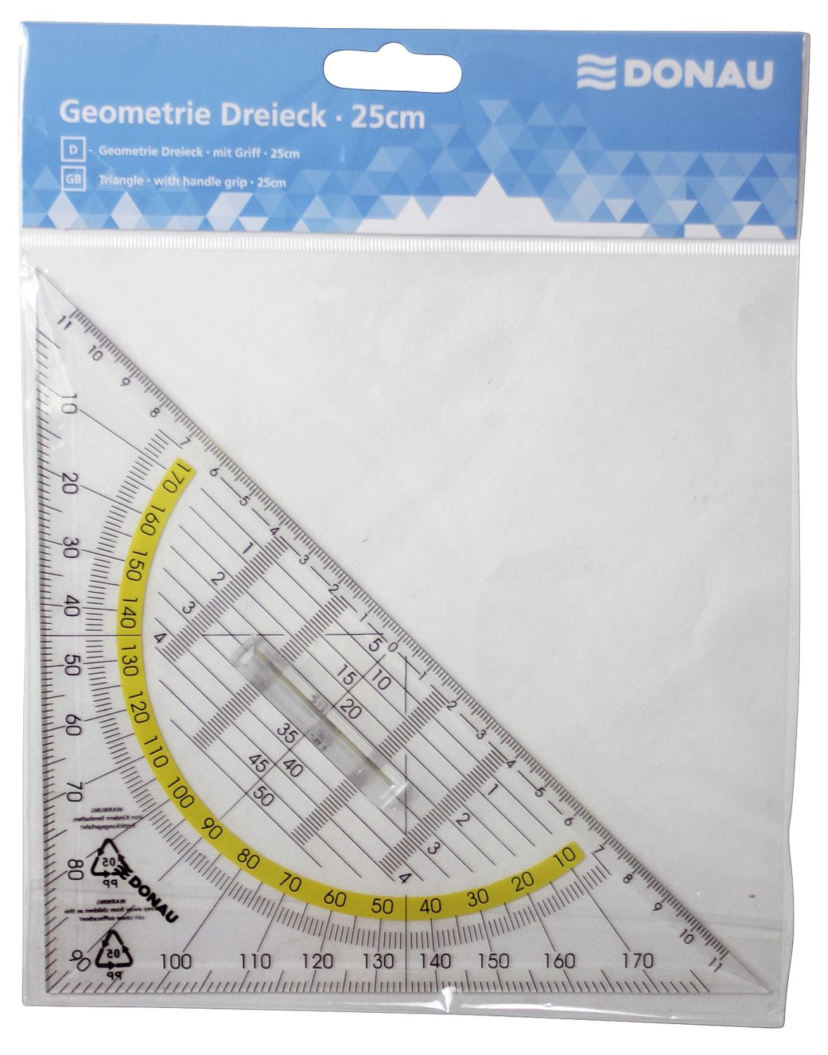 Geometriedreieck mit Griff - 25 cm Geometriedreieck mit Griff - 25 cm