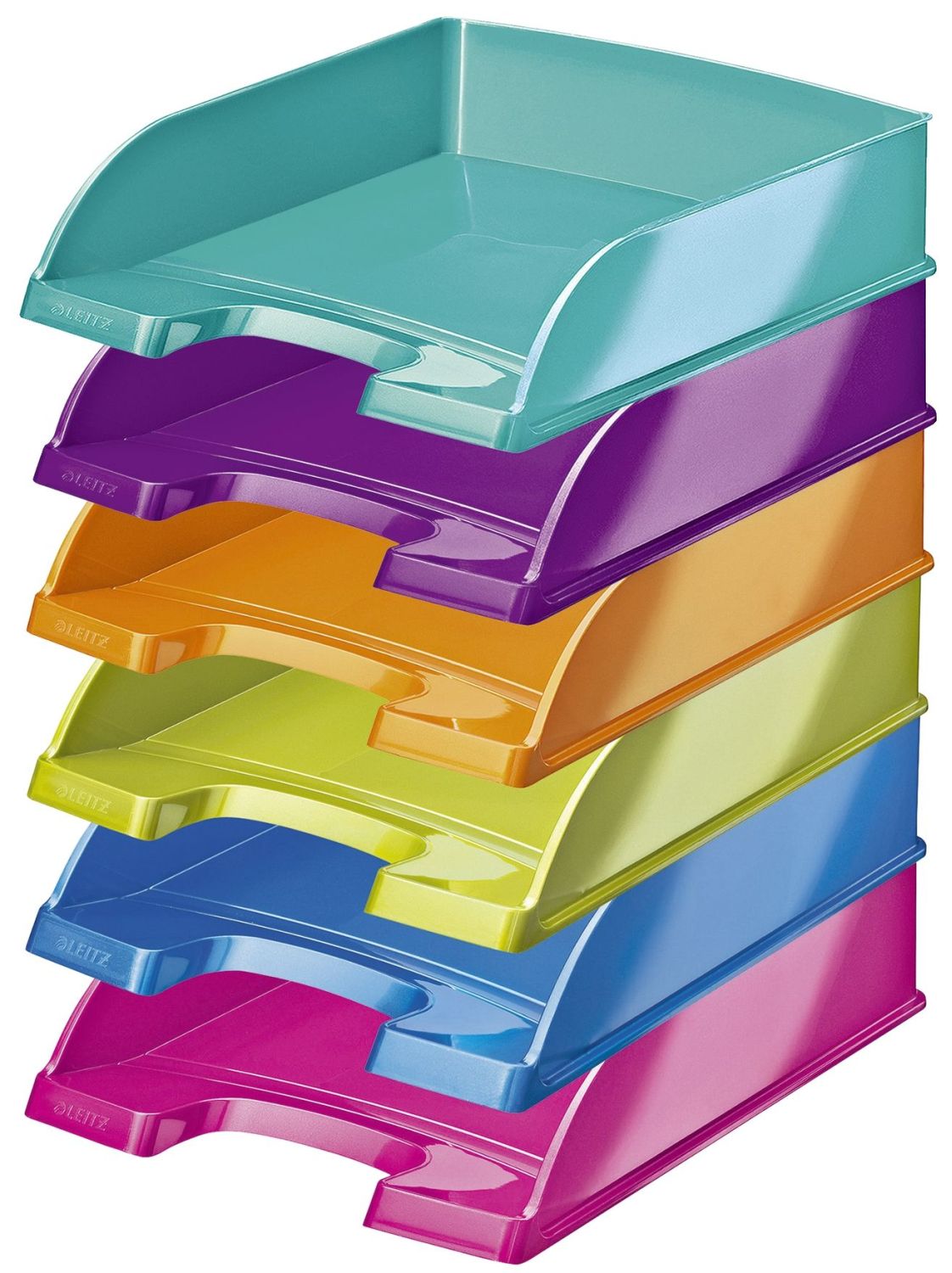 Briefablage Leitz WOW 5226-30-23, DIN A4, Polystyrol, pink metallic