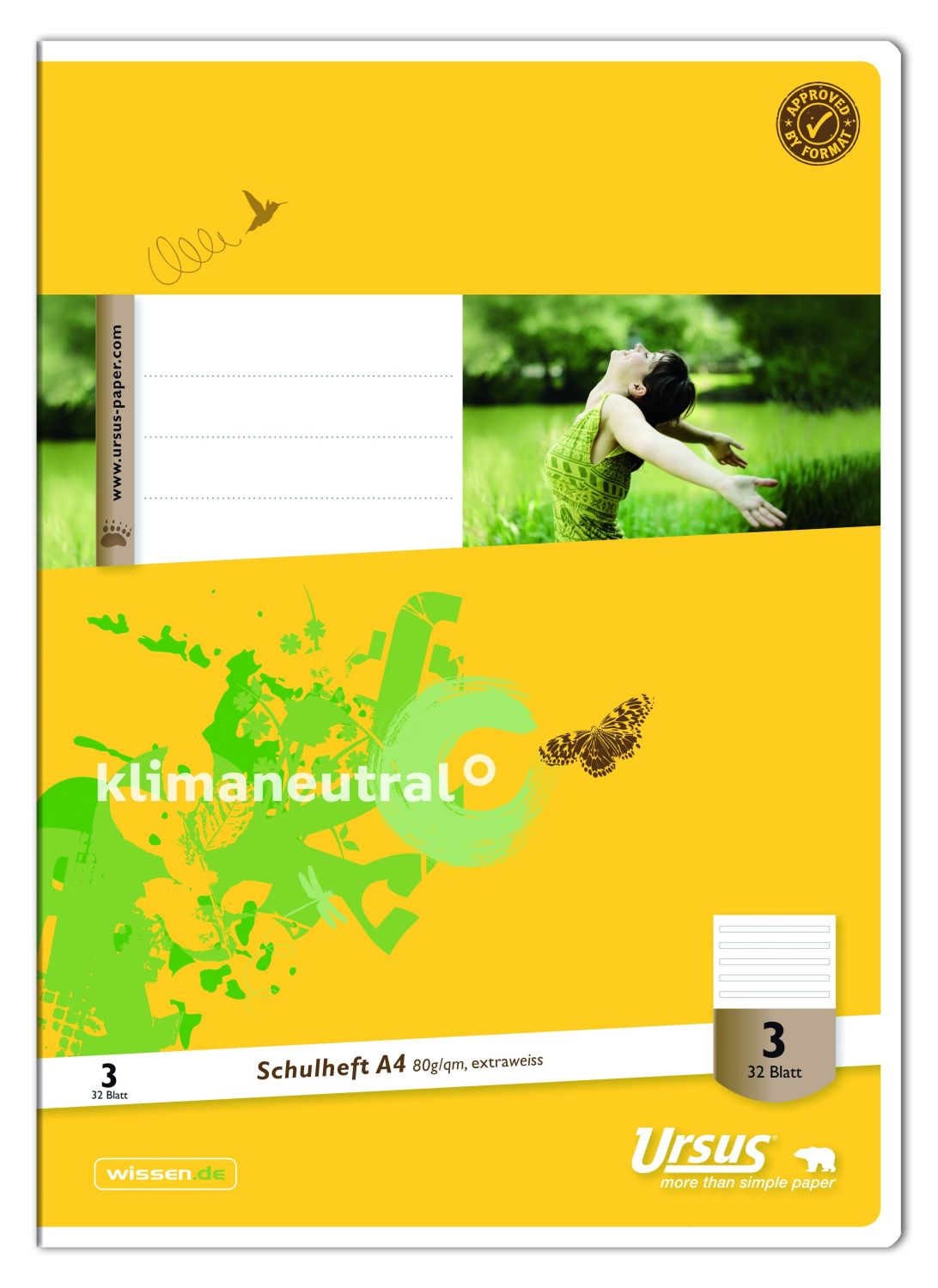 Heft LIN3 - A4 32 Blatt 80g/qm 9mm liniert Heft LIN3 - A4 32 Blatt 80g/qm 9mm liniert