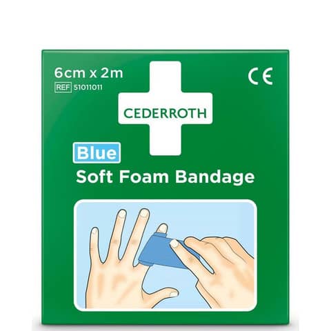 Pflaster Soft Foam Bandage - 2 m, blau, selbsthaftend Pflaster Soft Foam Bandage - 2 m, blau, selbsthaftend