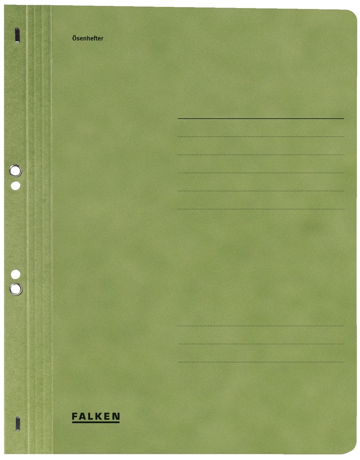 Ösenhefter Falken 80003890 mit vollem Vorderdeckel, DIN A4, Behördenheftung oder kfm. Heftung, Manilakarton, grün Ösenhefter Falken 80003890 mit vollem Vorderdeckel, DIN A4, Behördenheftung oder kfm. Heftung, Manilakarton, grün