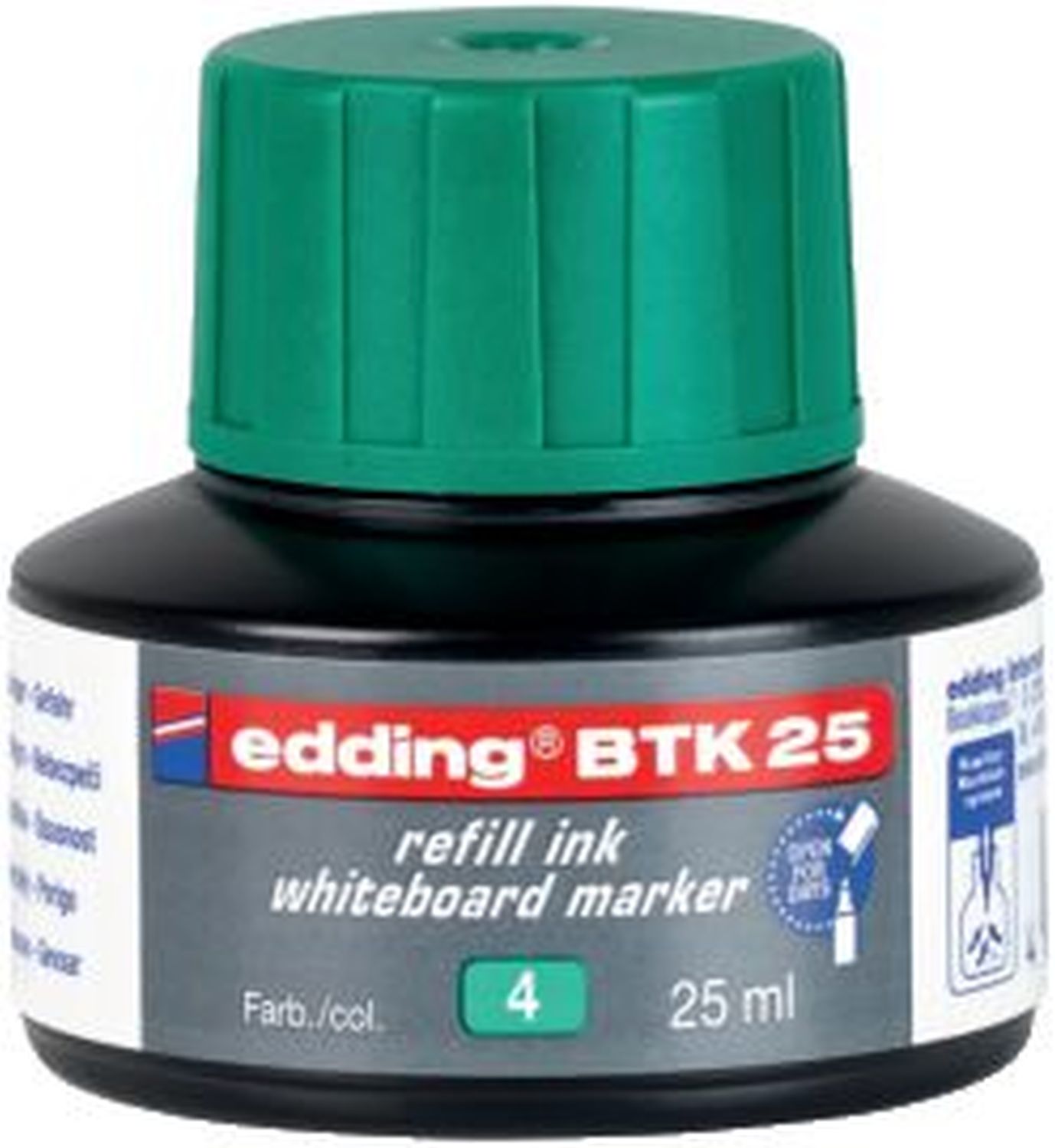 BTK 25 Nachfülltusche - für Boardmarker, 25 ml, grün BTK 25 Nachfülltusche - für Boardmarker, 25 ml, grün