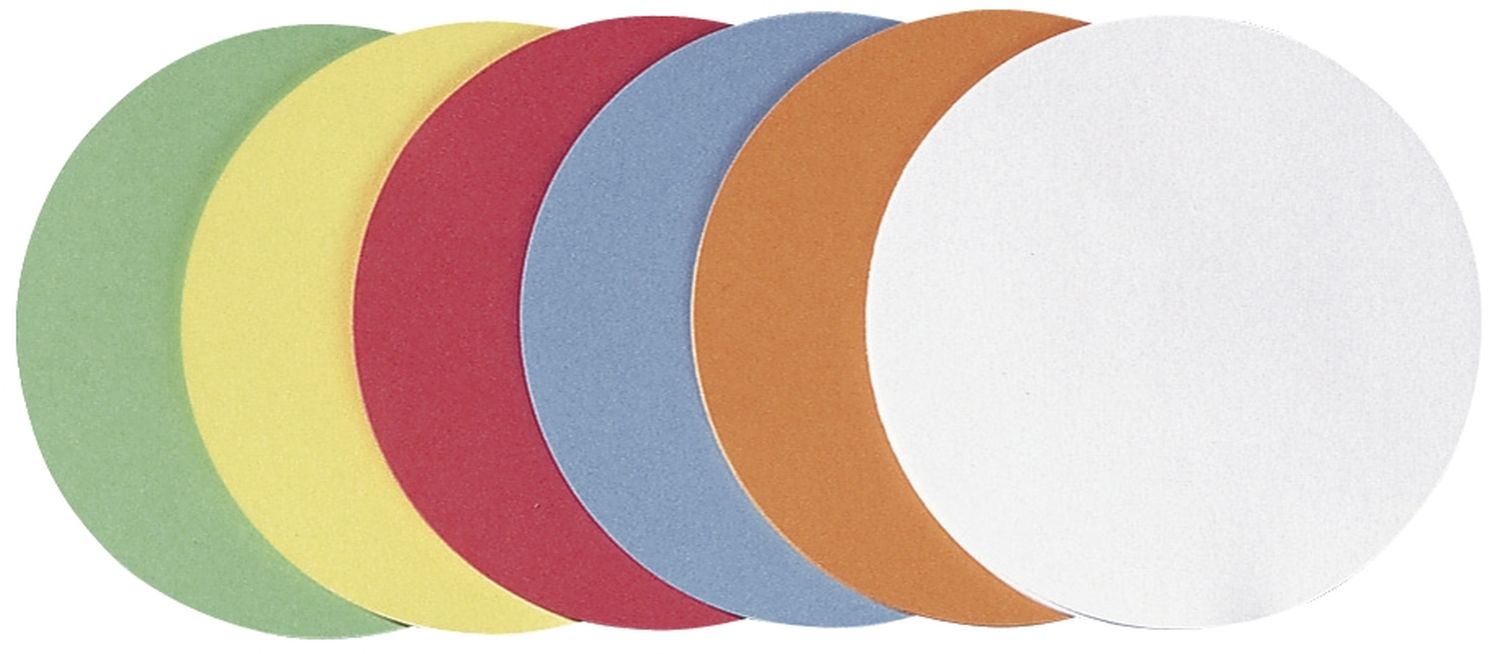 selbstklebende Moderationskarte - Kreis klein, 95 mm, sortiert, 300 Stück selbstklebende Moderationskarte - Kreis klein, 95 mm, sortiert, 300 Stück