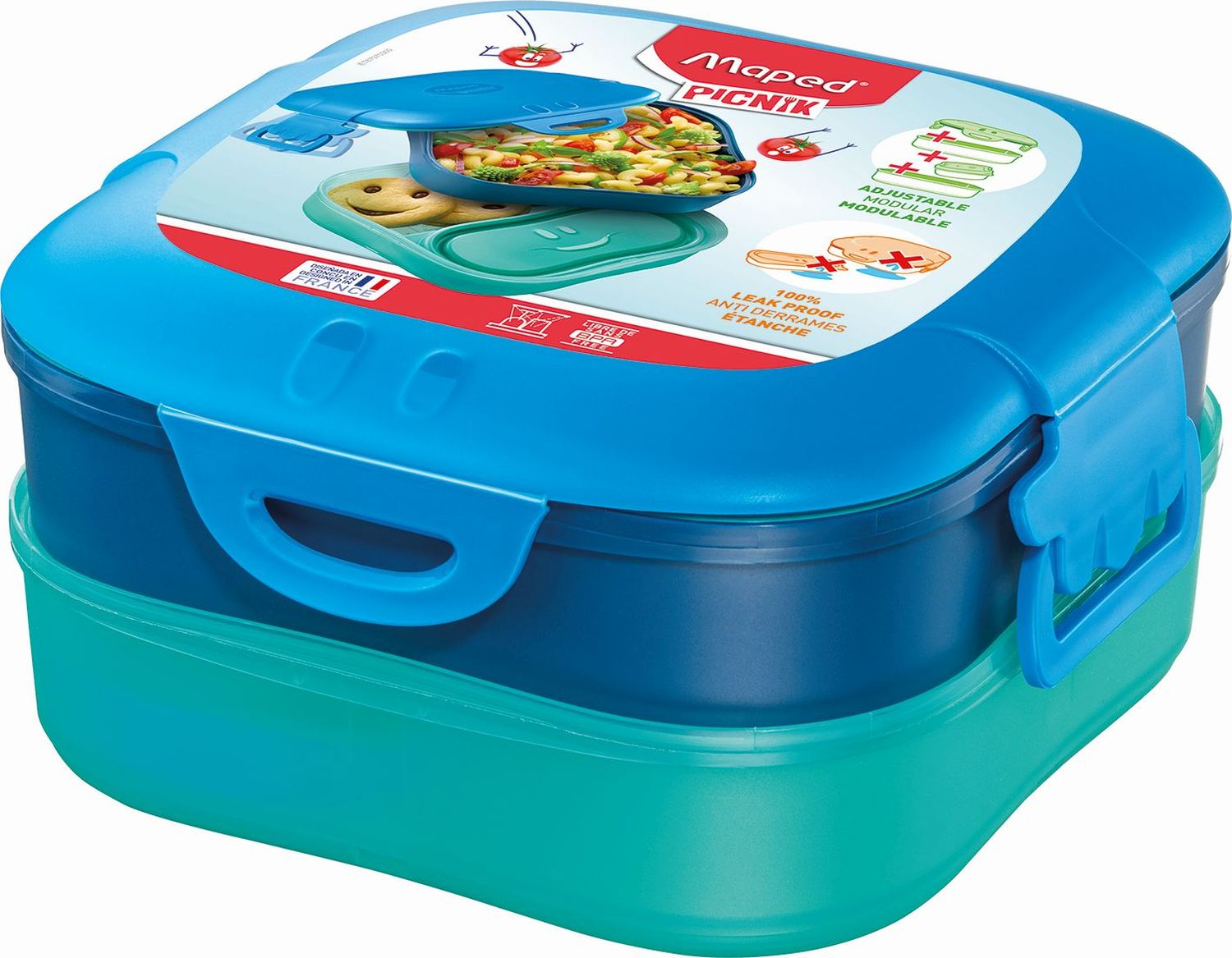 Brotbox Kids CONCEPT Lunch - 1400 ml, blau