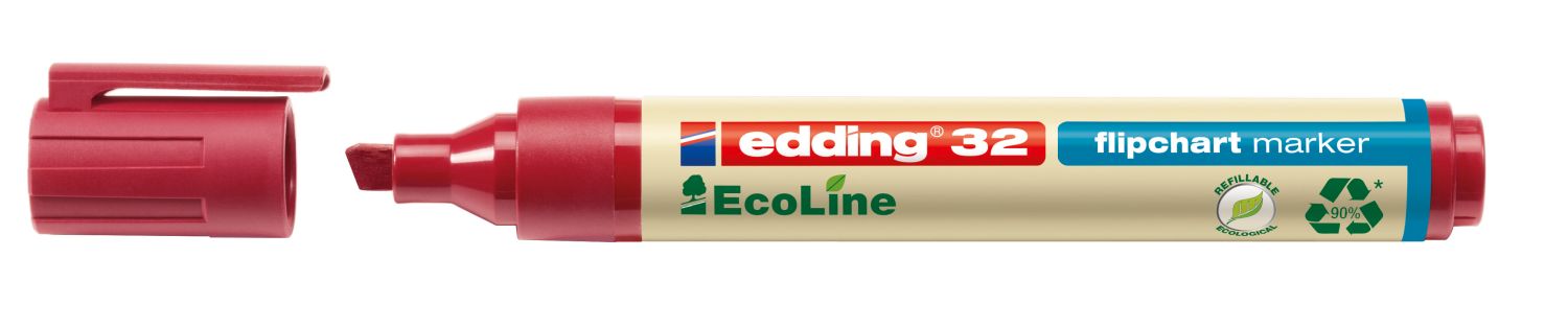 32 Flipchartmarker EcoLine - nachfüllbar, 1 - 5 mm, rot 32 Flipchartmarker EcoLine - nachfüllbar, 1 - 5 mm, rot