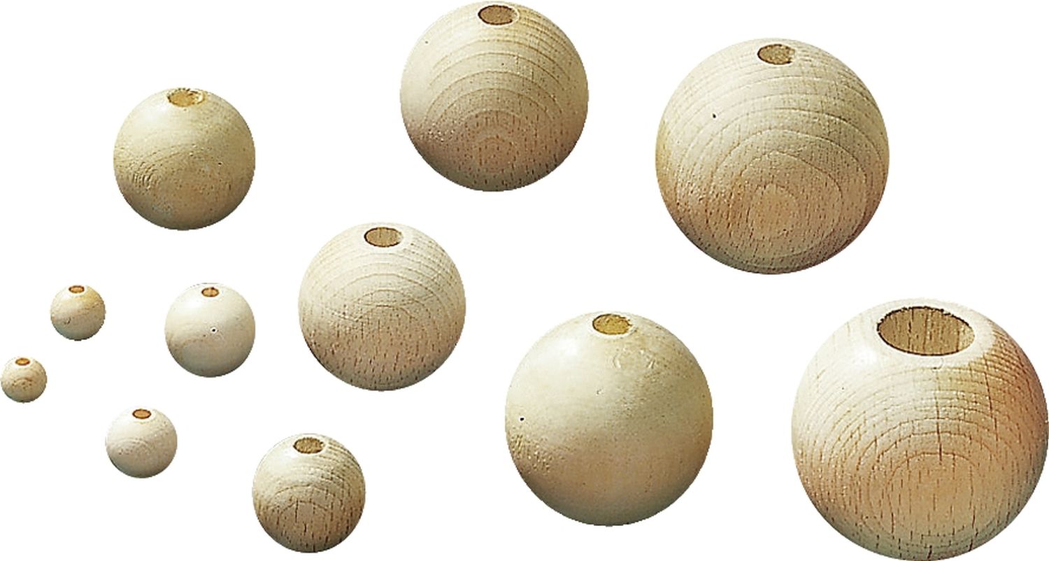 Holzkugel - Ø 25 mm, natur, 10 Stück Holzkugel - Ø 25 mm, natur, 10 Stück