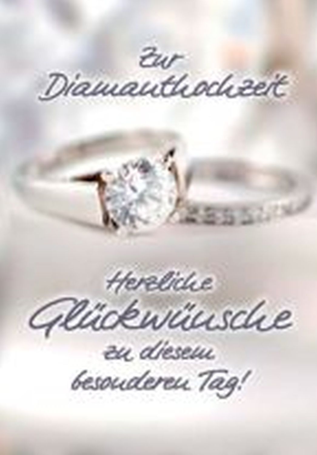 Diamantene Hochzeitskarte - inkl. Umschlag