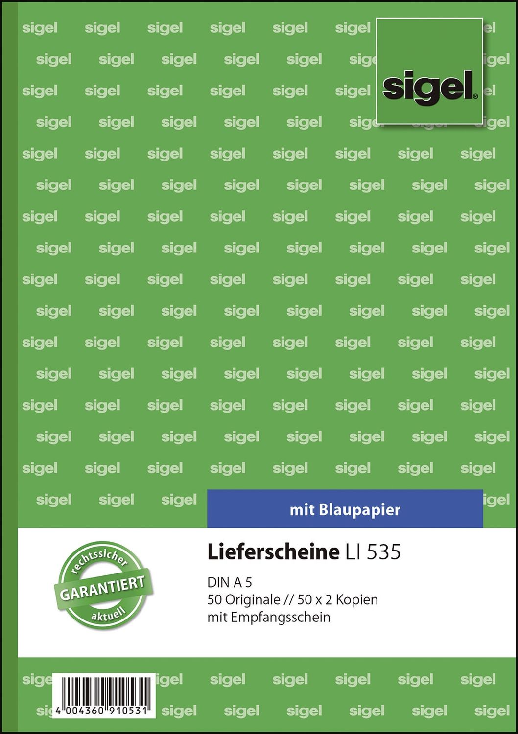 Lieferscheine mit Empfangsschein - A5, 1., 2. und 3. Blatt bedruckt, 3 x 50 Blatt