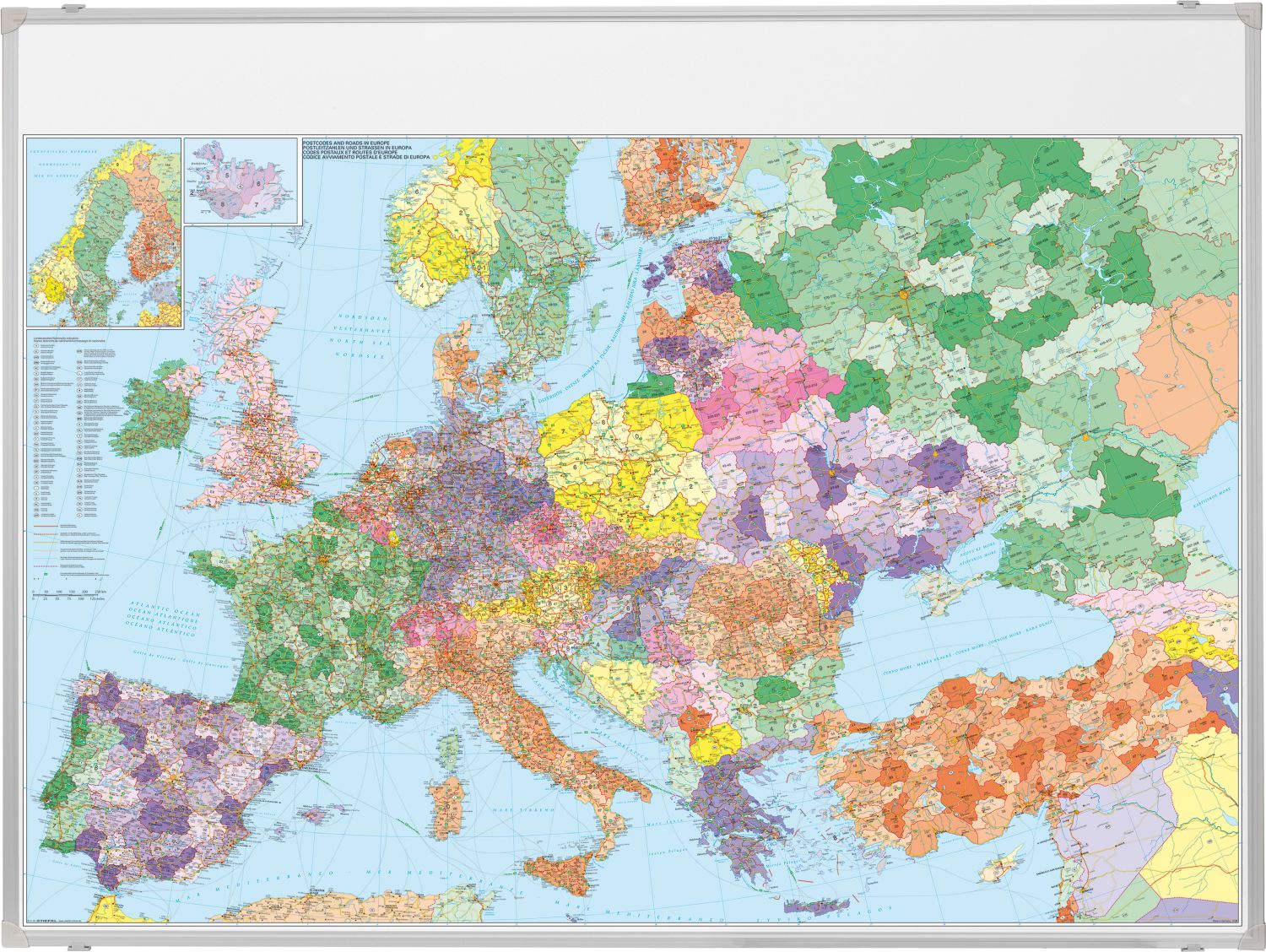 Kartentafel Europa - 138 x 98 cm, magnethaftend Kartentafel Europa - 138 x 98 cm, magnethaftend