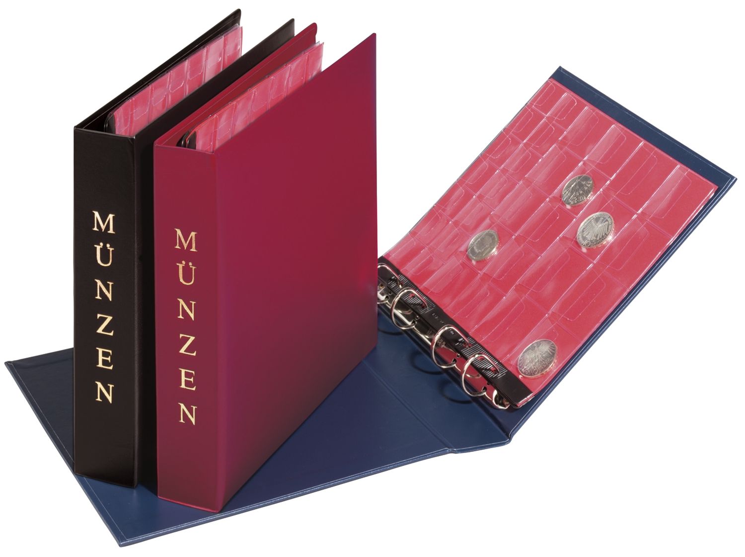 Münzalbum Kunstleder blau Münzalbum Kunstleder blau