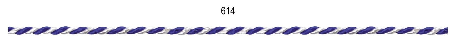 Kordel - 2 mm x 50 m, blau/weiß