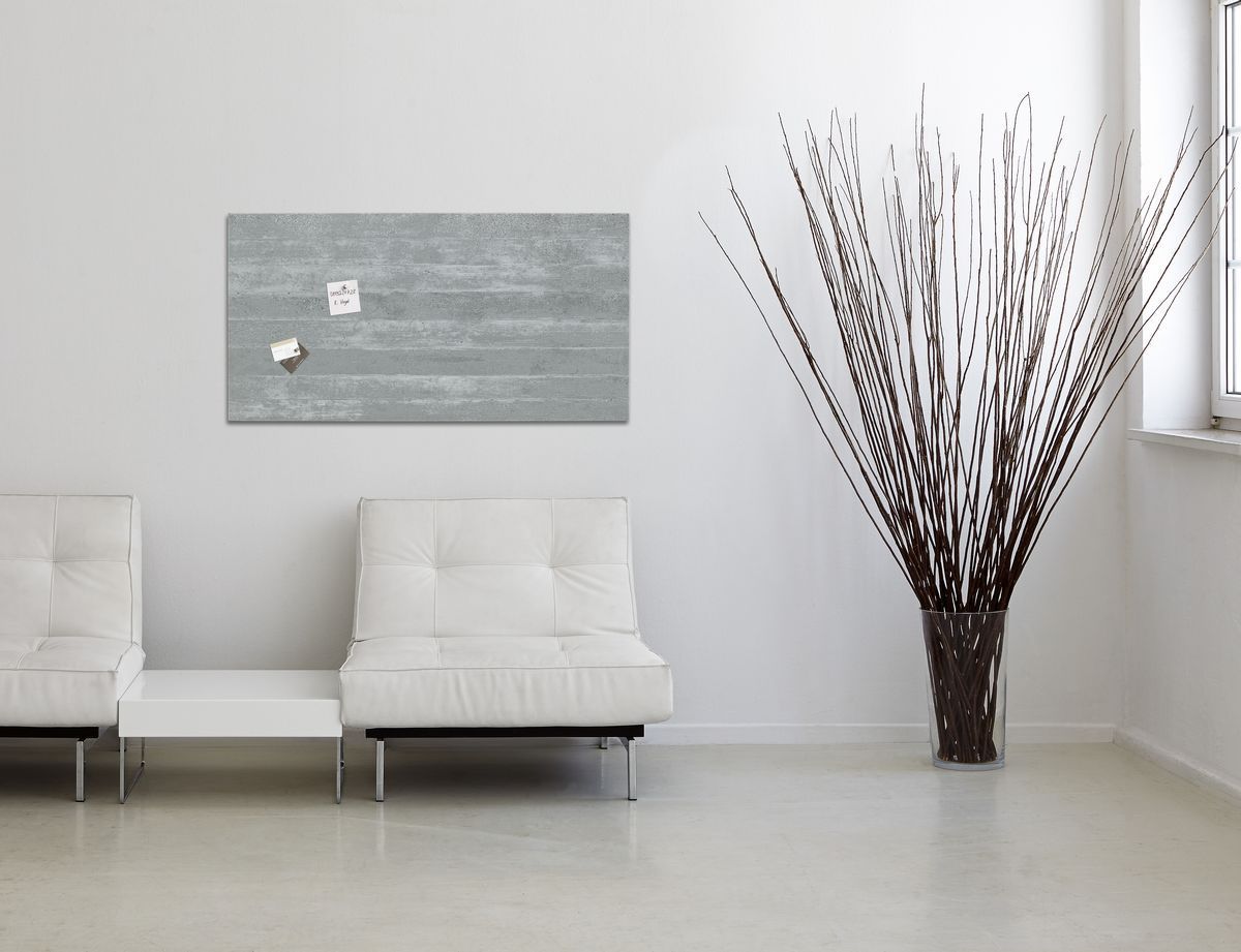 Glas-Magnetboard Artverum - Design Sichtbeton, 91 x 46 cm Glas-Magnetboard Artverum - Design Sichtbeton, 91 x 46 cm
