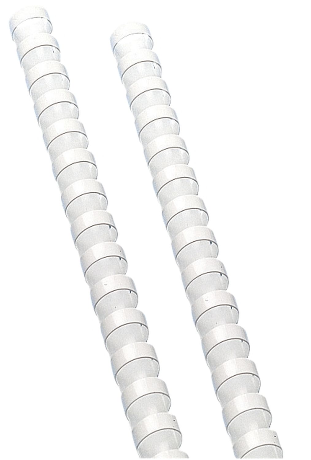 Plastik-Binderücken, 14 mm, für 105 Blatt, weiß, 100 Stück