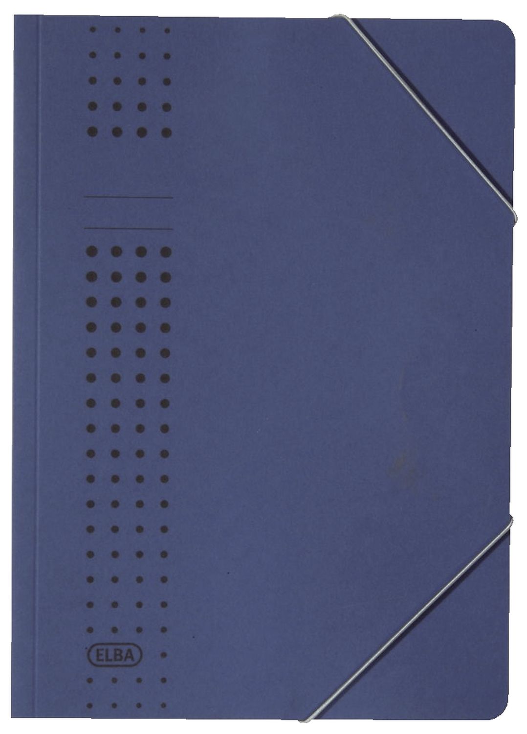 Eckspanner chic A4, für ca. 150 DIN A4-Blätter, mit Eckspannergummi, aus 320 g/m² Karton (RC), dunkelblau