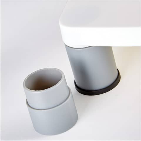 Monitorständer Fellows Standard Smart Suites 91712, für 1 Monitor, 34 x 5-10 x 34 cm, höhenverstellbar, Kunststoff, platingrau