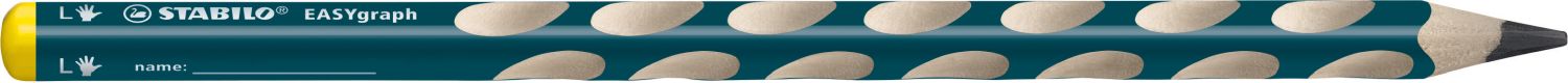 Ergonomischer Dreikant-Bleistift für Linkshänder - EASYgraph in petrol - Einzelstift - Härtegrad 2B Ergonomischer Dreikant-Bleistift für Linkshänder - EASYgraph in petrol - Einzelstift - Härtegrad 2B