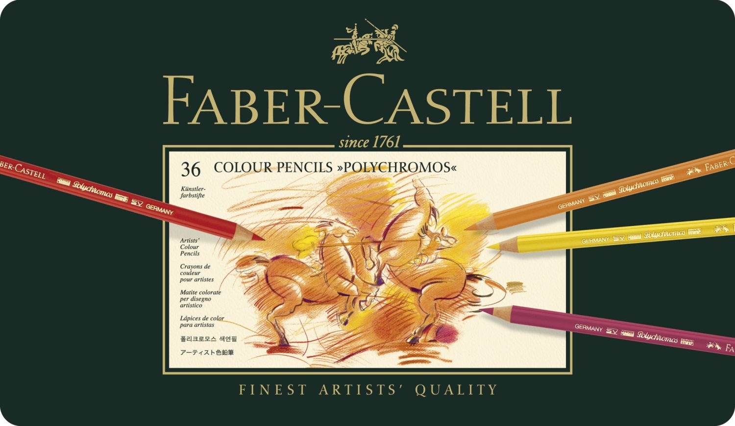 Künstlerfarbstifte POLYCHROMOS®, farbig sortiert im 36er Metalletui Künstlerfarbstifte POLYCHROMOS®, farbig sortiert im 36er Metalletui