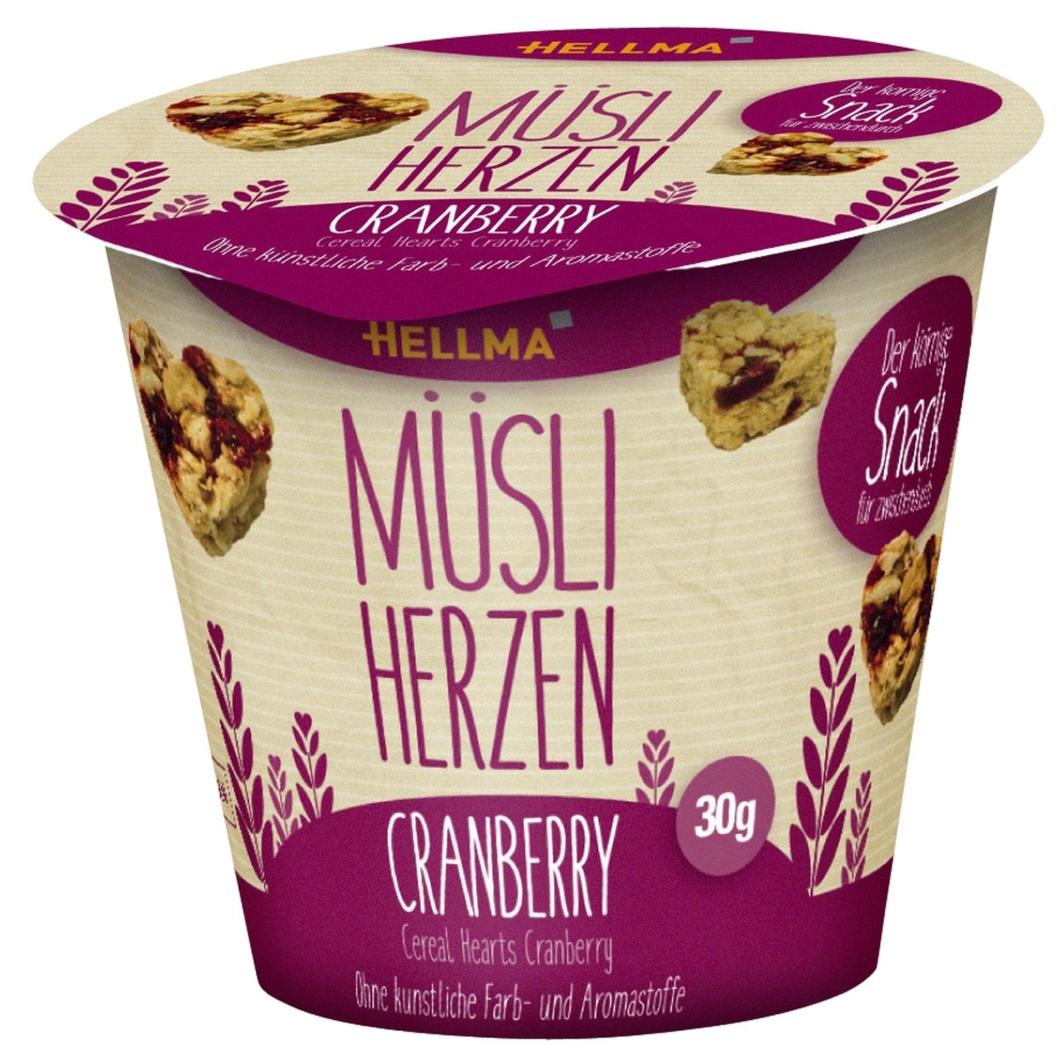 Müsli-Herzen Cranberry 30 x 30 g