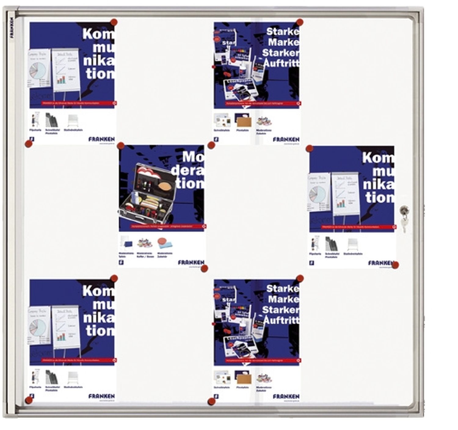 X-tra!Line® Schaukasten - 12x A4, 98 x 96 x 3,5 cm, weiß, magnethaftend X-tra!Line® Schaukasten - 12x A4, 98 x 96 x 3,5 cm, weiß, magnethaftend