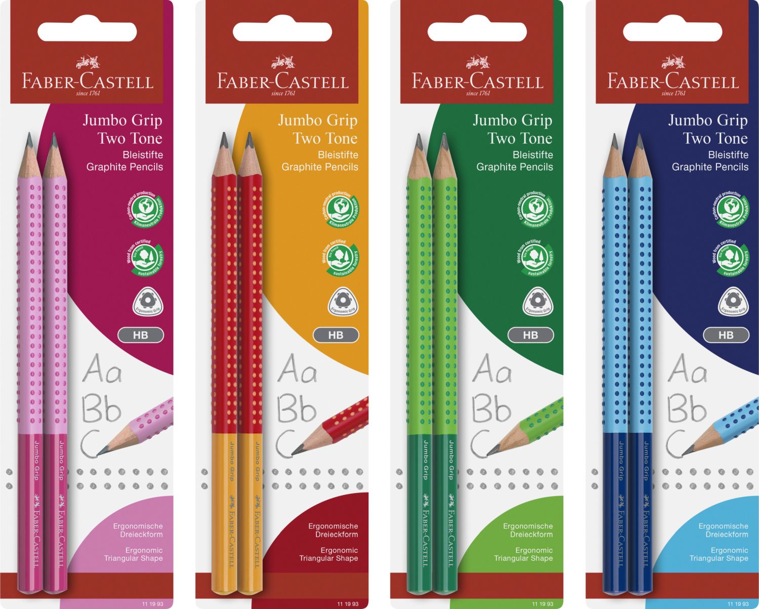 Bleistift Jumbo Grip Two Tone - 2x B, Blisterkarte, sortiert Bleistift Jumbo Grip Two Tone - 2x B, Blisterkarte, sortiert
