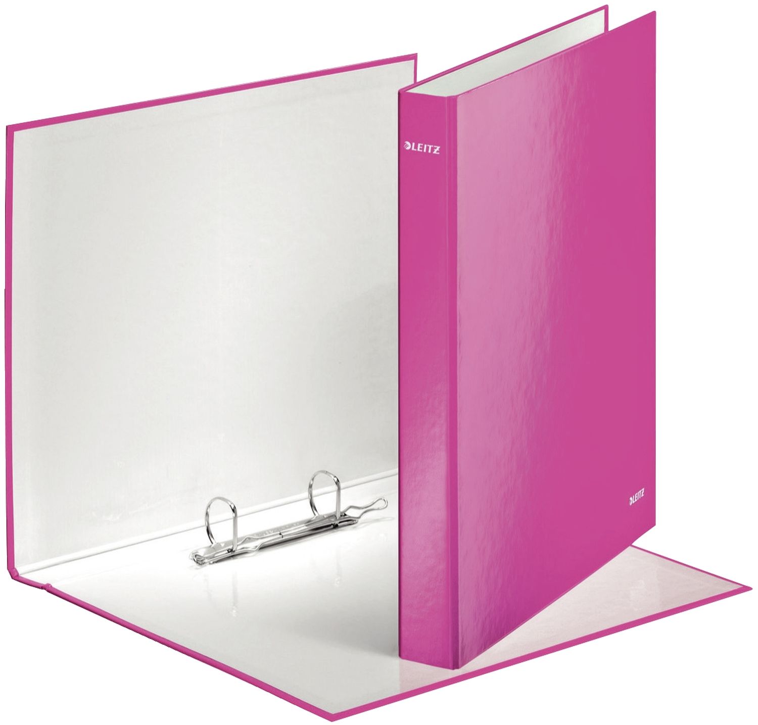 Ringbuch Leitz 4241-00-23, für DIN A4 überbreit, 2 Ringe, Ring-Ø 25 mm, Rückenbreite 40 mm, pink