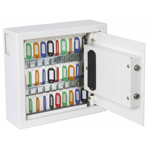 Schlüsselschrank Phönix Gygnus KS0031E, mit 30 Haken, 30,0 x 28,0 x 10,0 cm, mit Elektronikschloss, grau