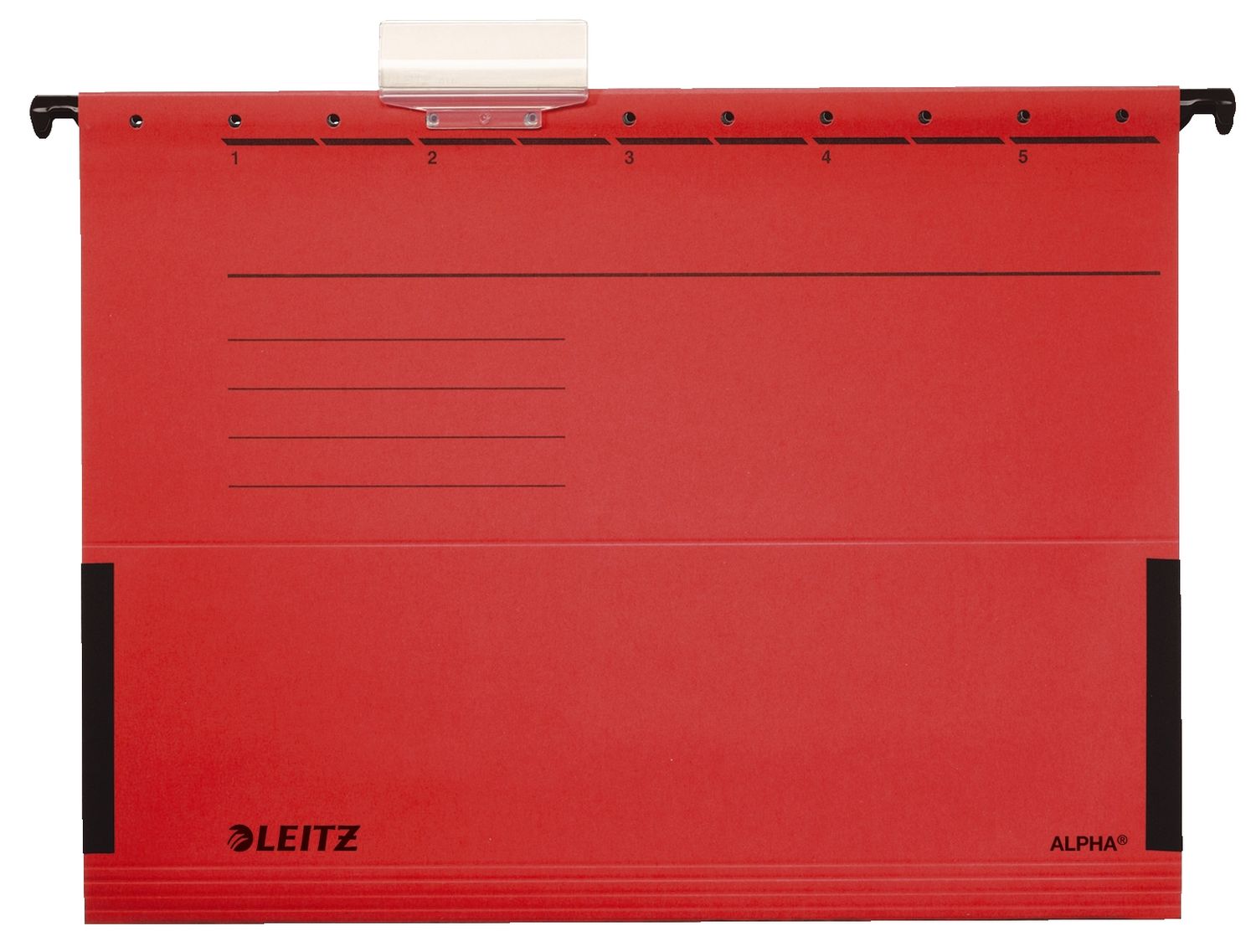 Hängetasche Leitz ALPHA® 1986-00-25, DIN A4, seitlich mit Fröschen, Pemdarec-Karton 275g, rot