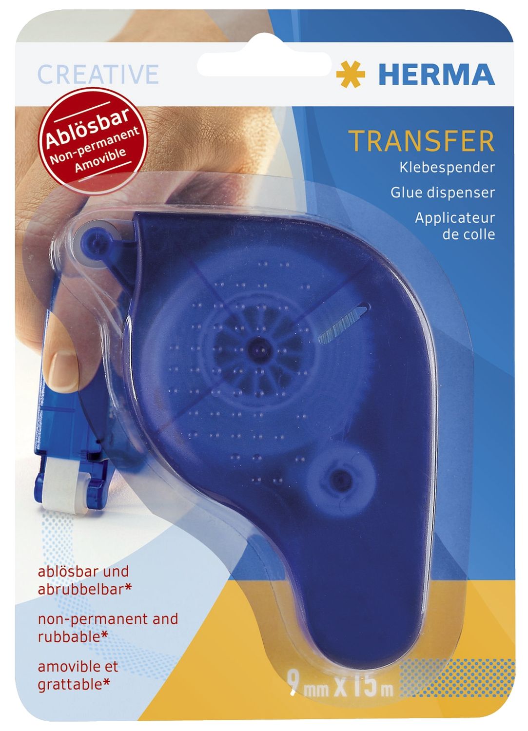 1067 Klebespender Transfer - 15 m, ablösbar, blau 1067 Klebespender Transfer - 15 m, ablösbar, blau