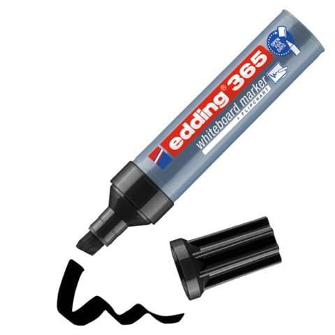 Whiteboardmarker Edding 365 (4-365001), Keilspitze 2-7 mm, schwarz