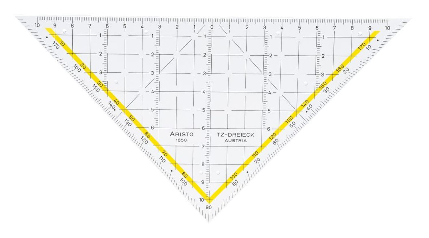 Zeichendreieck TZ-Dreieck®, Plexiglas® ohne Griff, 225 mm, glasklar