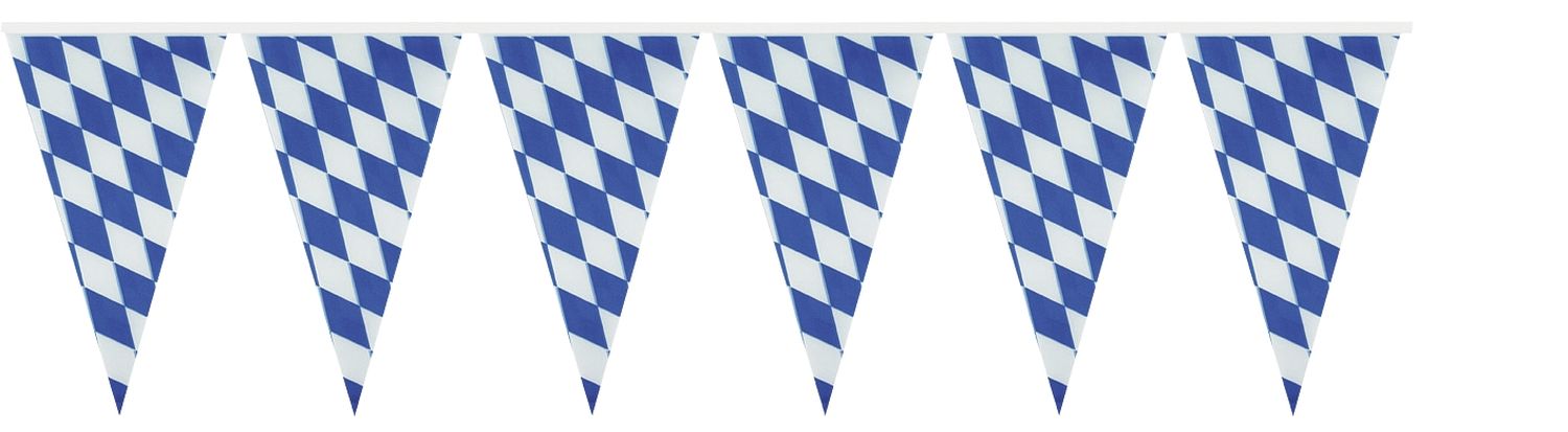Wimpelkette Bayern - weiß/blau, 400 x 26 cm Wimpelkette Bayern - weiß/blau, 400 x 26 cm