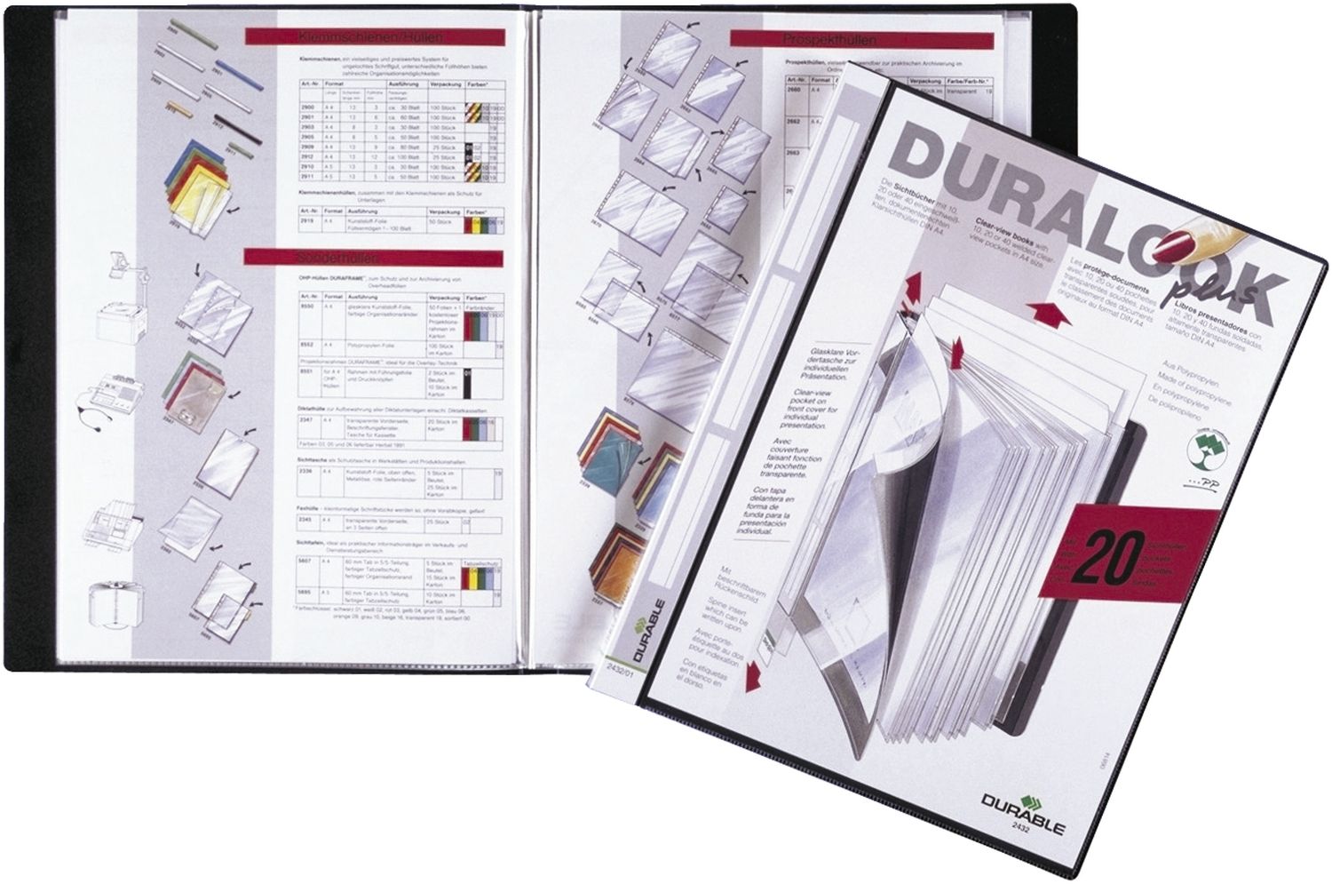 Sichtbuch DURALOOK® PLUS - A4, 20 Hüllen, 17 mm, schwarz Sichtbuch DURALOOK® PLUS - A4, 20 Hüllen, 17 mm, schwarz