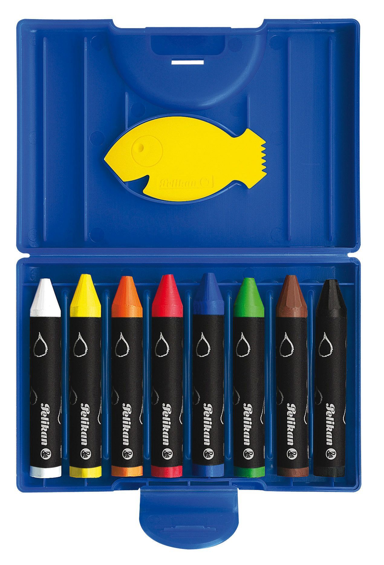 Wachsmalstift 666/8 - 8 Farben sortiert, rund, Box mit 8 Stiften + 1 Schaber Wachsmalstift 666/8 - 8 Farben sortiert, rund, Box mit 8 Stiften + 1 Schaber