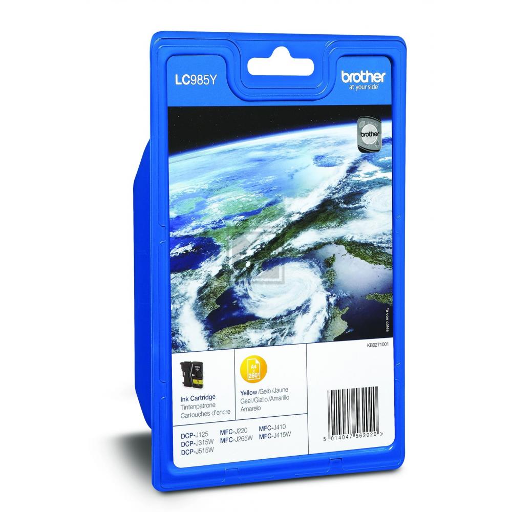 Original Tinte brother LC-985Y, ca. 260 Seiten, yellow