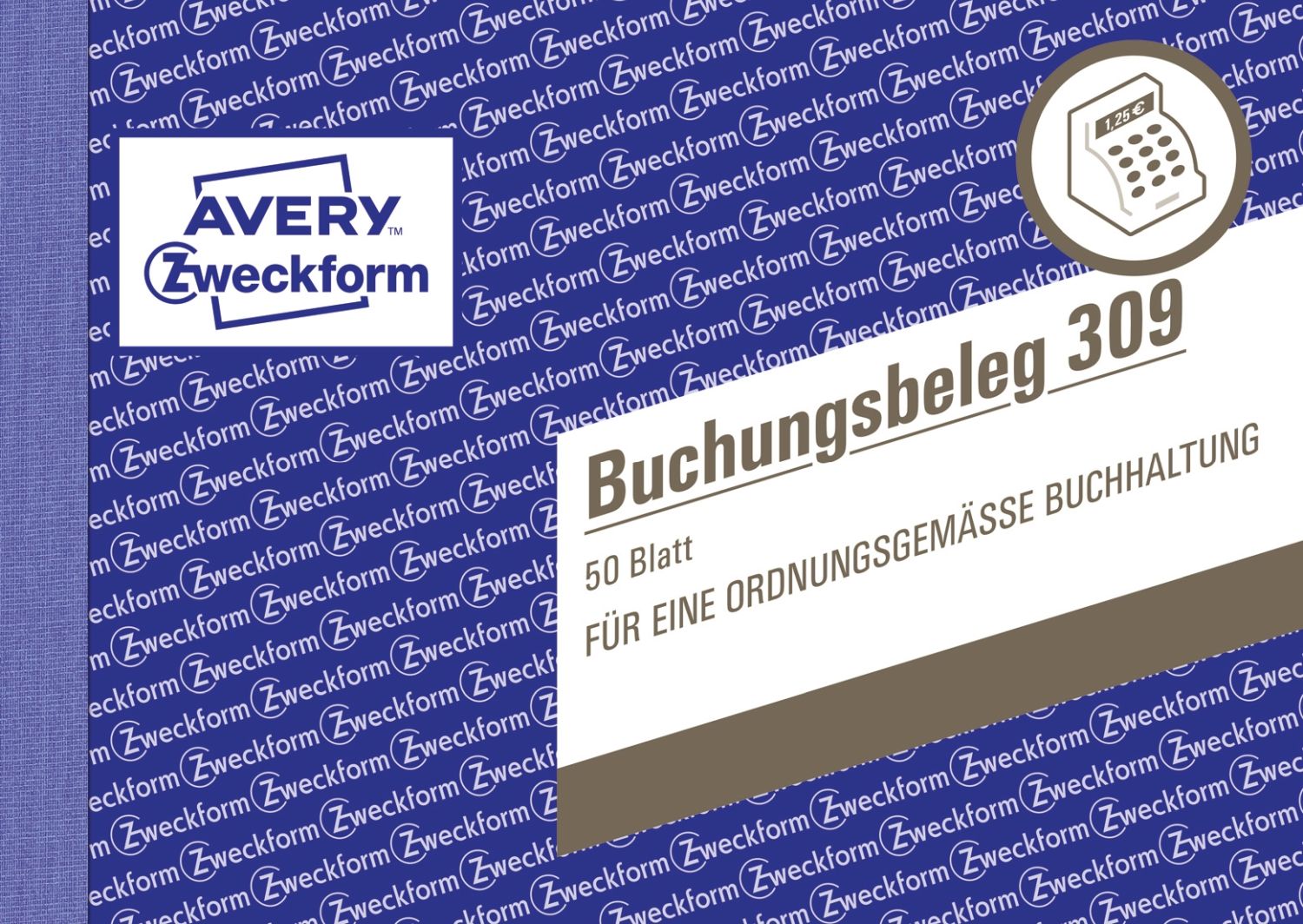 309 Buchungsbeleg, DIN A6 quer, mikroperforiert, 50 Blatt, weiß