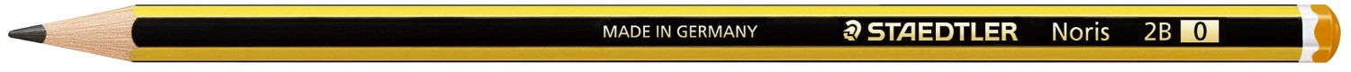 Noris® Bleistift 120 - 2B, gelb-schwarz Noris® Bleistift 120 - 2B, gelb-schwarz