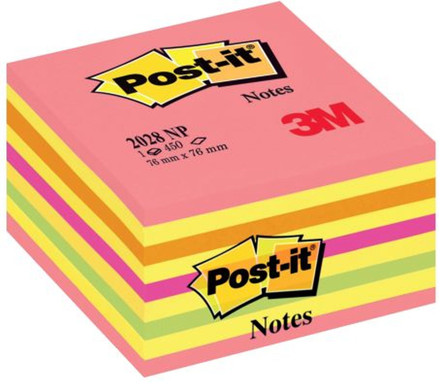 Haftnotiz-Würfel - 76 x 76 mm, neonpink Haftnotiz-Würfel - 76 x 76 mm, neonpink