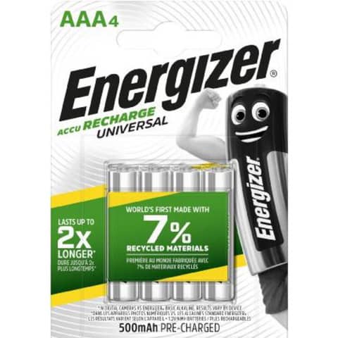 Akku Energizer Universal AAA E301375704, Micro, R3, HR03, 1,2 V, 4 Stück