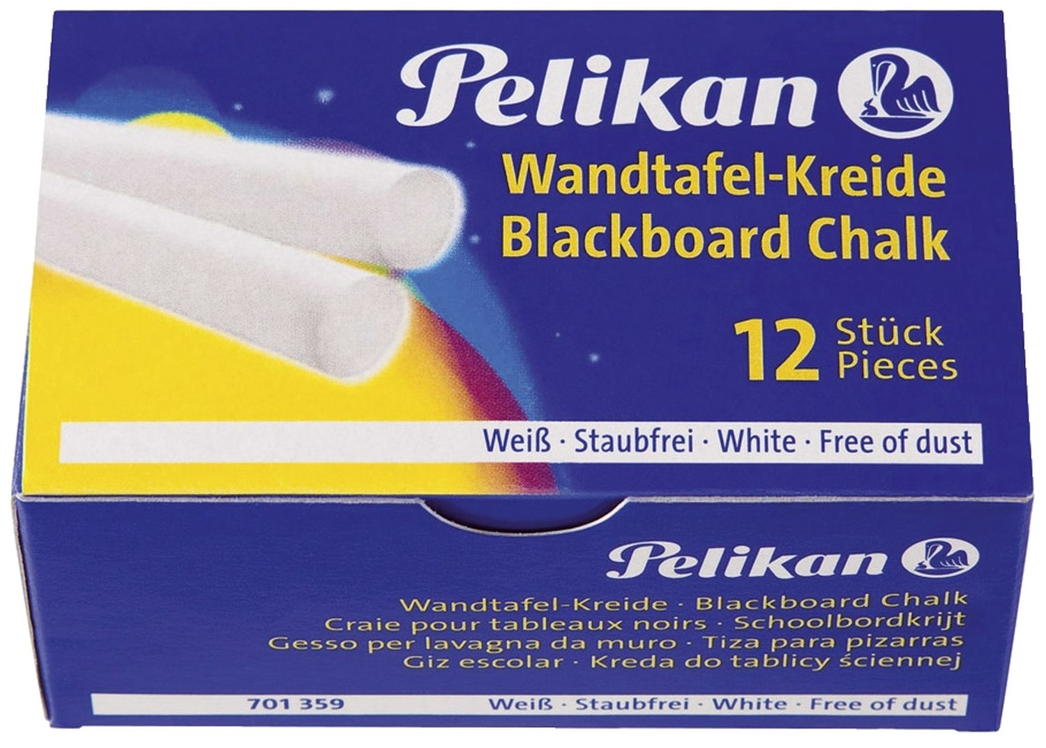 Wandtafelkreide 755/12, weiß, Kartonschachtel mit 12 Kreiden