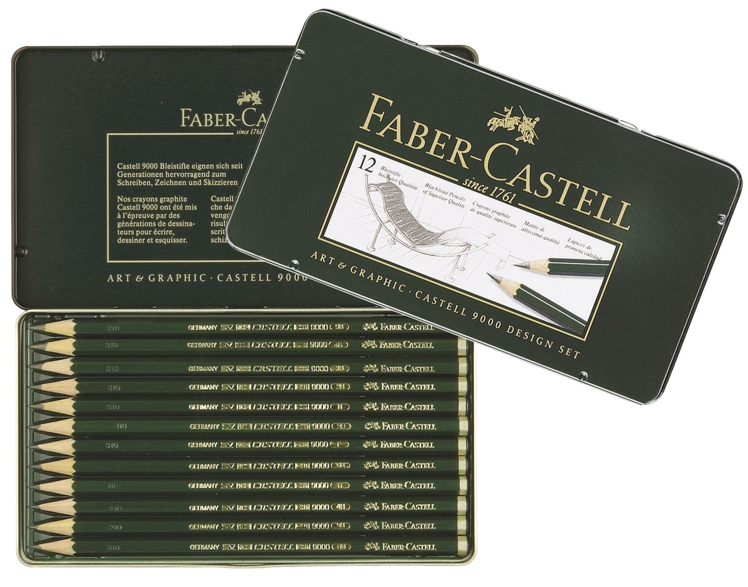 Bleistift CASTELL® 9000 12er Design Set Bleistift CASTELL® 9000 12er Design Set