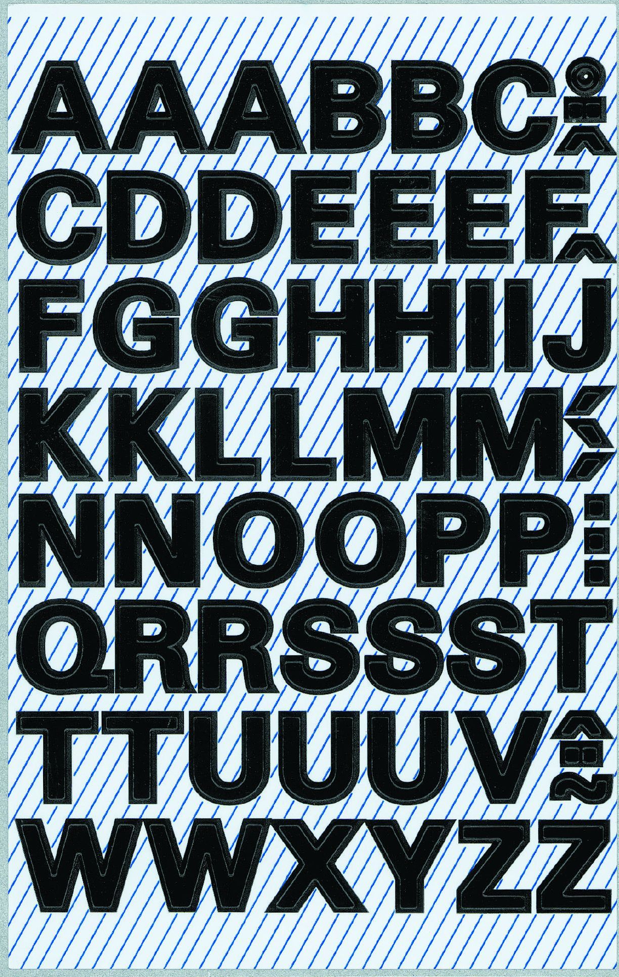 3780 Buchstaben-Etiketten - A-Z, 9,5 mm, schwarz, selbstklebend, wetterfest, 104 Etiketten 3780 Buchstaben-Etiketten - A-Z, 9,5 mm, schwarz, selbstklebend, wetterfest, 104 Etiketten