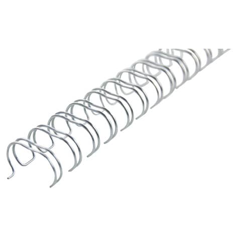 Drahtbinderücken GBC RG810597, für DIN A4, 34 Ringe (3:1 Teilung), 8 mm für bis zu 70 Blatt, 100 Stück, silber