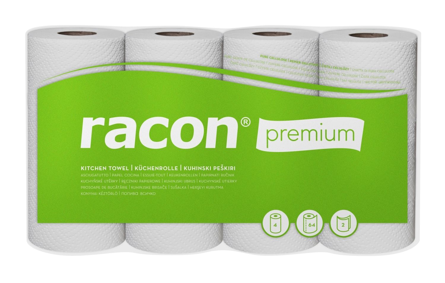 Küchenrolle premium weiß 2 lagig 4 x 64 Blatt Küchenrolle premium weiß 2 lagig 4 x 64 Blatt