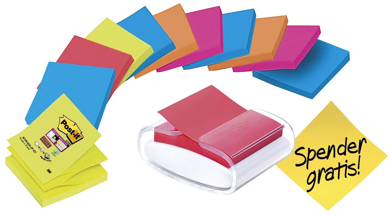 Haftnotizspender für Z-Notes Promotion, gefüllt, weiß/transparent Haftnotizspender für Z-Notes Promotion, gefüllt, weiß/transparent