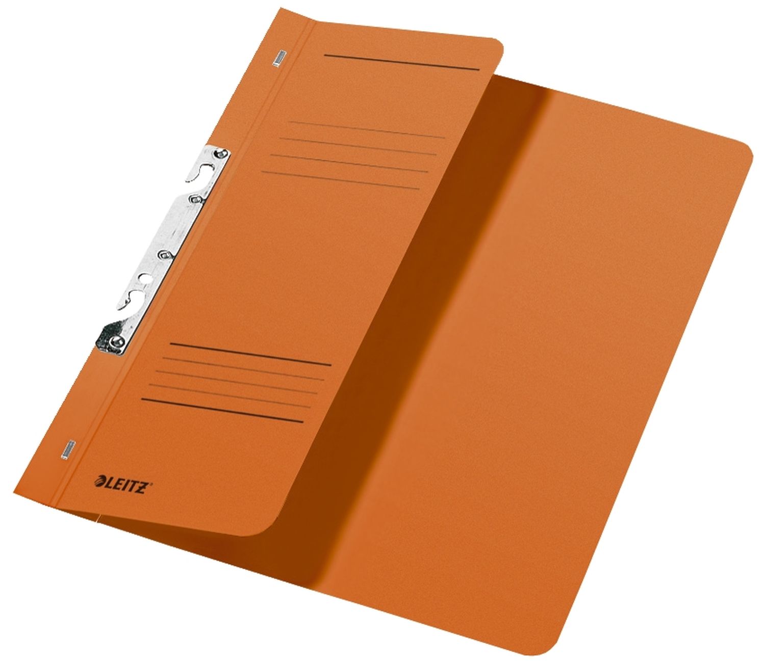 Einhakhefter Leitz 3744-00-45 Schlitzhefter, mit halben Vorderdeckel, A4, kaufmännische Heftung, Manilakarton 250 g/qm, orange Einhakhefter Leitz 3744-00-45 Schlitzhefter, mit halben Vorderdeckel, A4, kaufmännische Heftung, Manilakarton 250 g/qm, orange